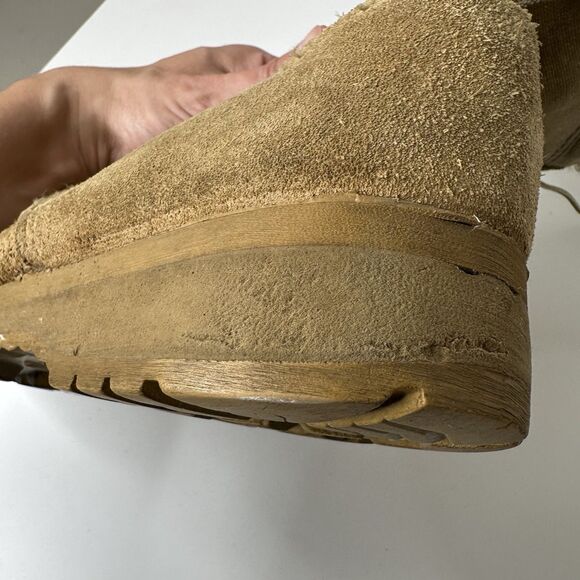 Military Lace Up Combat Boots Mens Sz 9.5 Hot Weather Desert Tan Suede Tactical - Picture 12 of 16